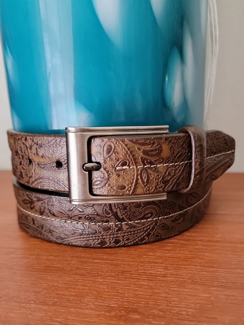 Martin Dingman Tooled Leather Belt sz34